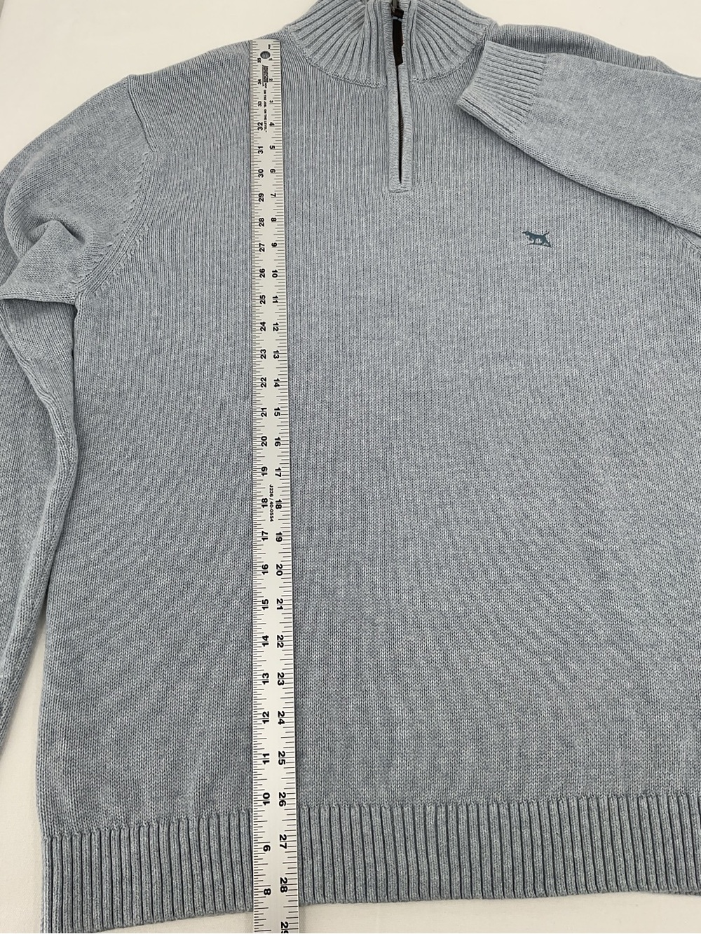 Rodd & Gunn Merrick Bay 1/4 Zip Sweater Medium Heathered Blue Grey 100% Cotton - Picture 7 of 8